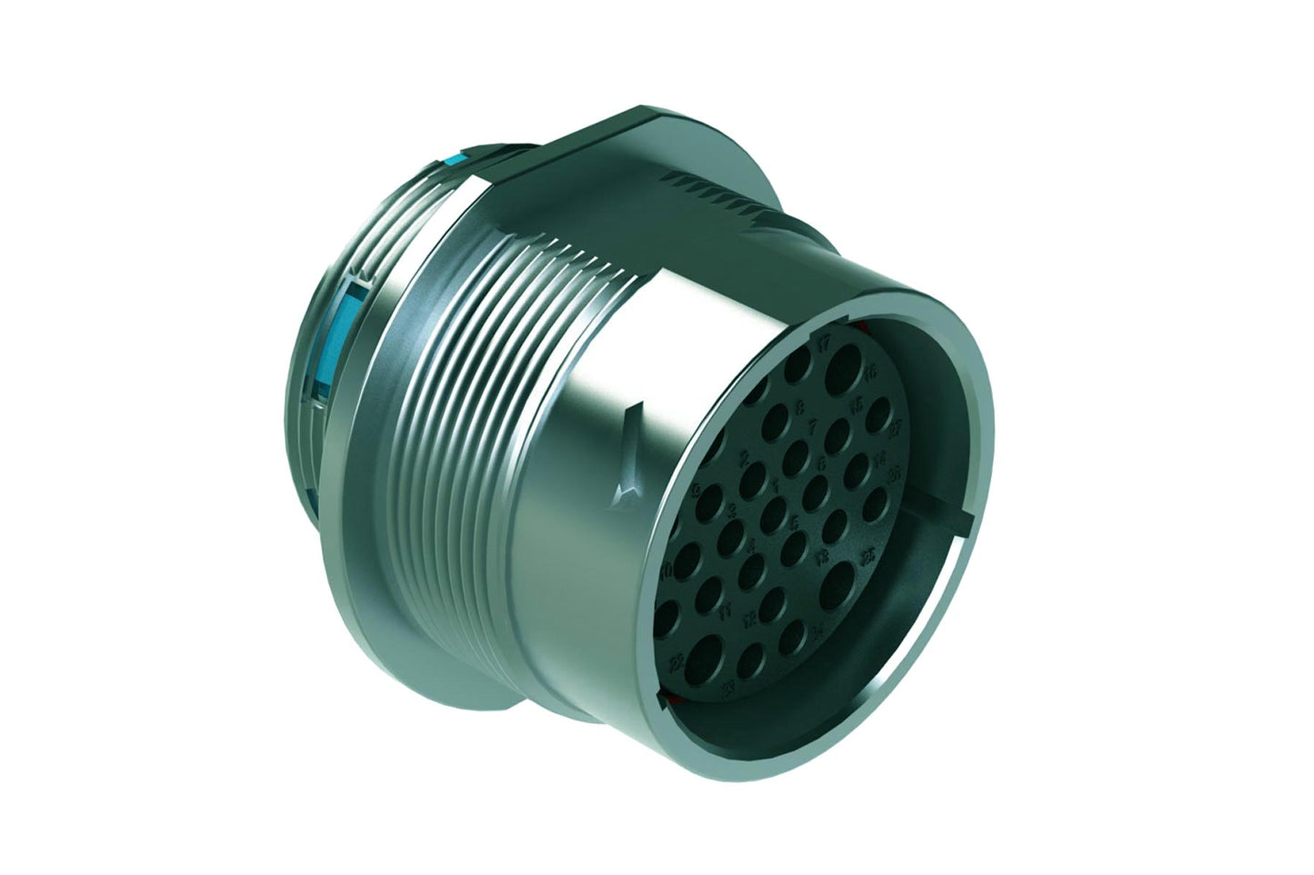 AHDM04-24-27SR 27 Position Receptacle, Size 24, Socket, Reduced Diameter Seal, Wide Thread