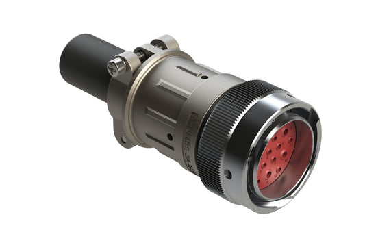 AHDM06-24-19PR-059 19 Position Plug Kit, Shell Size 24, Pin, Reduced Diameter Seal, Wide Thread, Cable Clamp Backshell. HD36-24-19PE-059