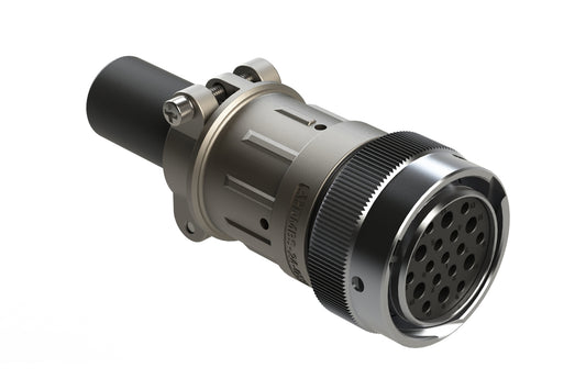 AHDM06-24-19SN-059 19 Position Plug Kit, Shell Size 24, Socket, Standard Seal, Wide Thread, Cable Clamp Backshell. HD36-24-19SN-059