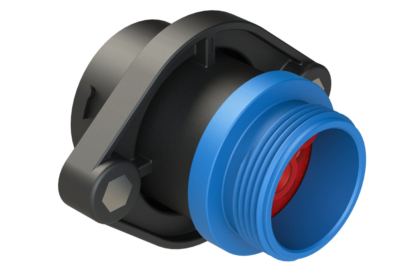 AHDP02-24-09PR-STA 9 Position Panel Mount Receptacle, Pin, Shell Size 24, Reduced Diameter Seal (Blue Adapter), Small Thread Adapter