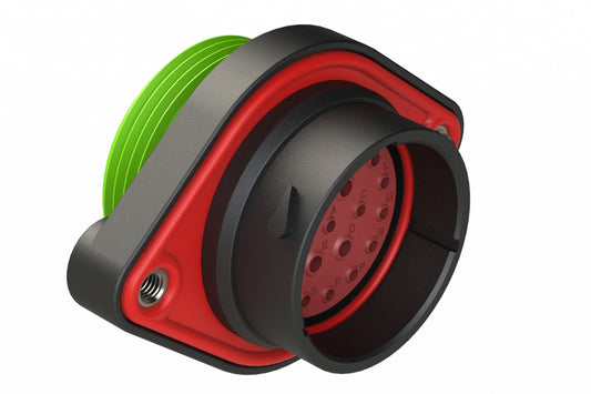 AHDP02-24-21PN-WTA 21 Position Panel Mount Receptacle, Pin, Shell Size 24, Normal Diameter Seal (Green Adapter), Wide Thread Adapter