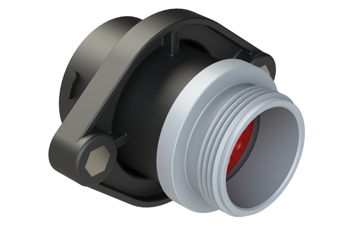 AHDP02-24-23PT-STA 23 Position Panel Mount Receptacle, Pin, Shell Size 24, Thin Diameter Seal (Grey Adapter), Small Thread Adapter