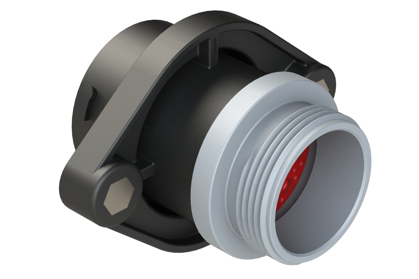 AHDP02-24-31ST-STA 31 Position Panel Mount Receptacle, Socket, Shell Size 24, Thin Diameter Seal (Grey Adapter), Small Thread Adapter