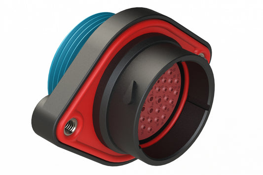 AHDP02-24-47PR-WTA 47 Position Panel Mount Receptacle, Pin, Shell Size 24, Reduced Diameter Seal (Blue Adapter), Wide Thread Adapter