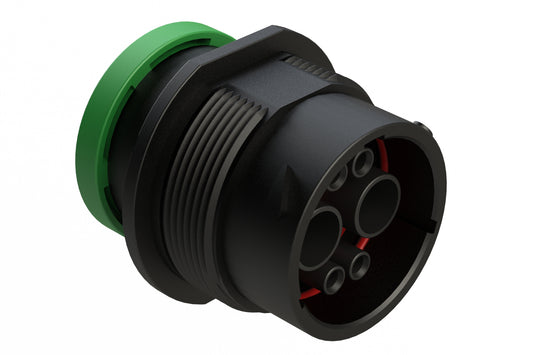 AHDP04-18-06SN-BRA 6 Position Receptacle, Socket, Shell Size 18, Normal Diameter Seal (Green Adapter), Backshell Ring Adapter
