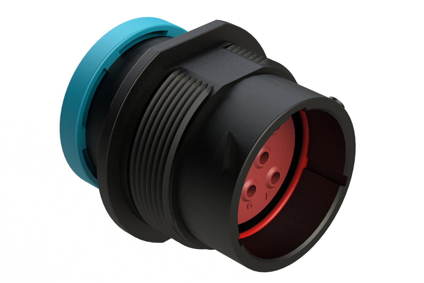 AHDP04-18-08PR-BRA 8 Position Receptacle, Pin, Shell Size 18, Reduced Diameter Seal (Blue Adapter), Backshell Ring Adapter. HDP24-18-8PE-L017