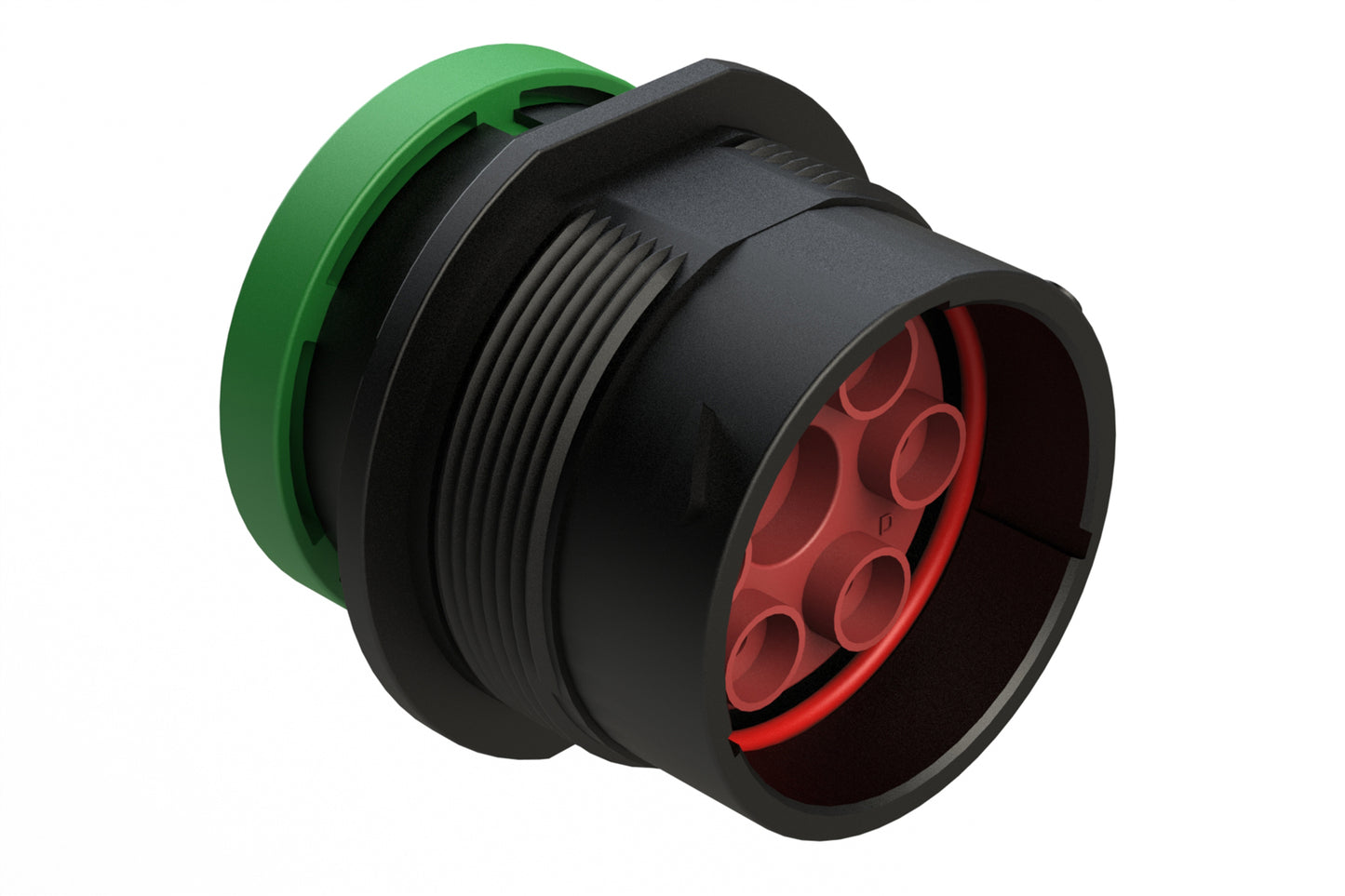 AHDP04-24-07PN-BRA 7 Position Receptacle, Pin, Shell Size 24, Normal Diameter Seal (Green Adapter), Backshell Ring Adapter