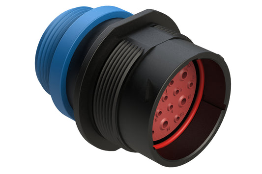AHDP04-24-19PR-STA 19 Position Receptacle, Pin, Shell Size 24, Reduced Diameter Seal (Blue Adapter), Small Thread Adapter. HDP24-24-19PE-L015