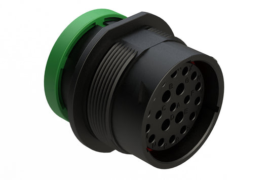 AHDP04-24-21SN-BRA 21 Position Receptacle, Socket, Shell Size 24, Normal Diameter Seal (Green Adapter), Backshell Ring Adapter. HDP24-24-21SN-L017