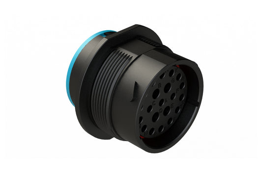 AHDP04-24-21SR-SRA 21 Position Receptacle, Socket, Shell Size 24, Reduced Diameter Seal (Blue Adapter), Smooth Ring Adapter, Dustcap Included. HDP24-24-21SE