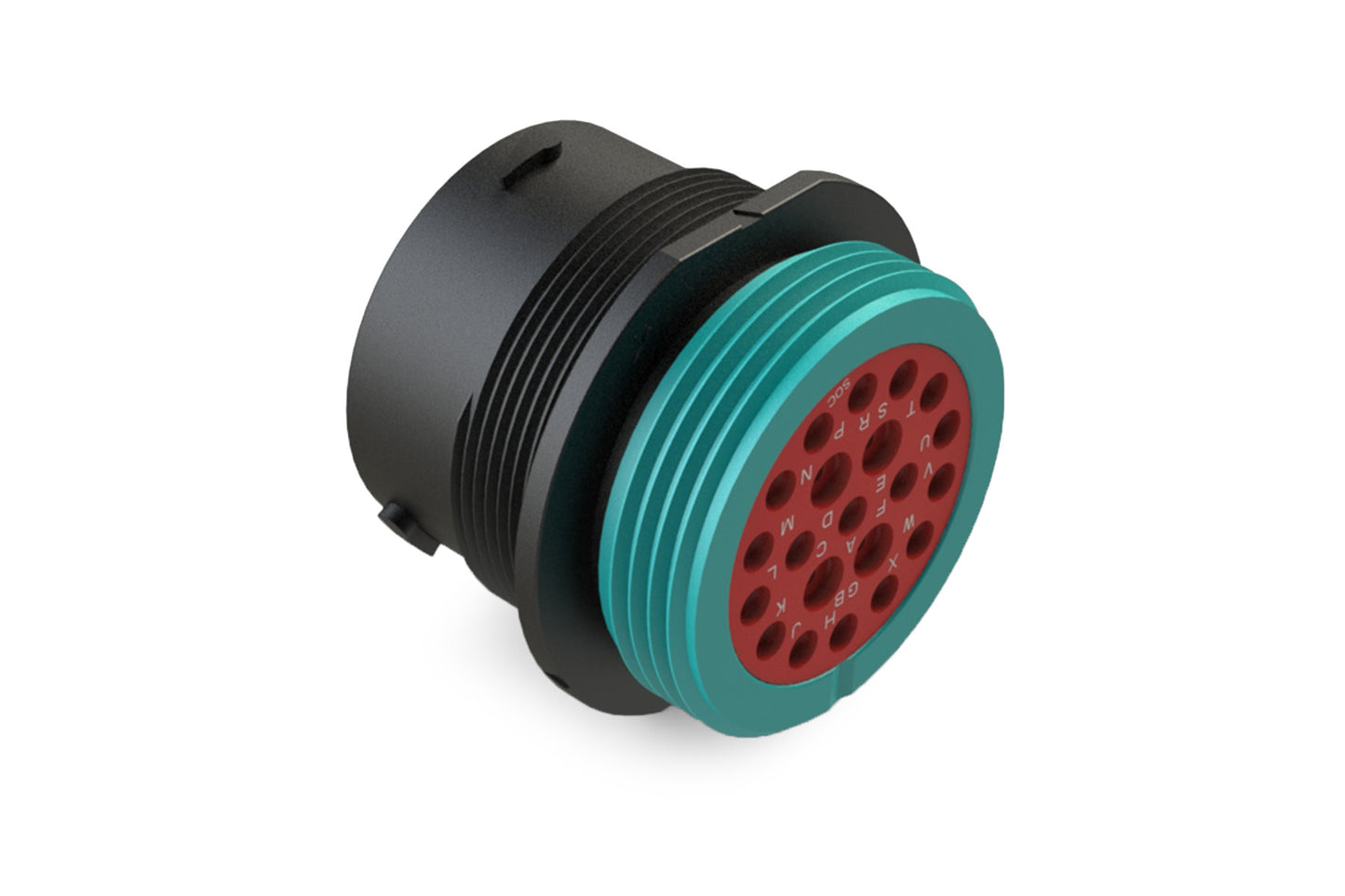 AHDP04-24-21SR-WTA 21 Position Receptacle, Socket, Shell Size 24, Reduced Diameter Seal (Blue Adapter), Wide Thread Adapter. HDP24-24-21SE-L024