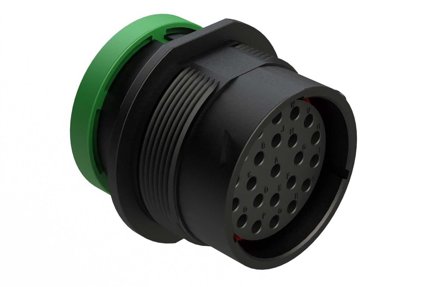 AHDP04-24-23SN-BRA 23 Position Receptacle, Socket, Shell Size 24, Normal Diameter Seal (Green Adapter), Backshell Ring Adapter. HDP24-24-23SN-L017