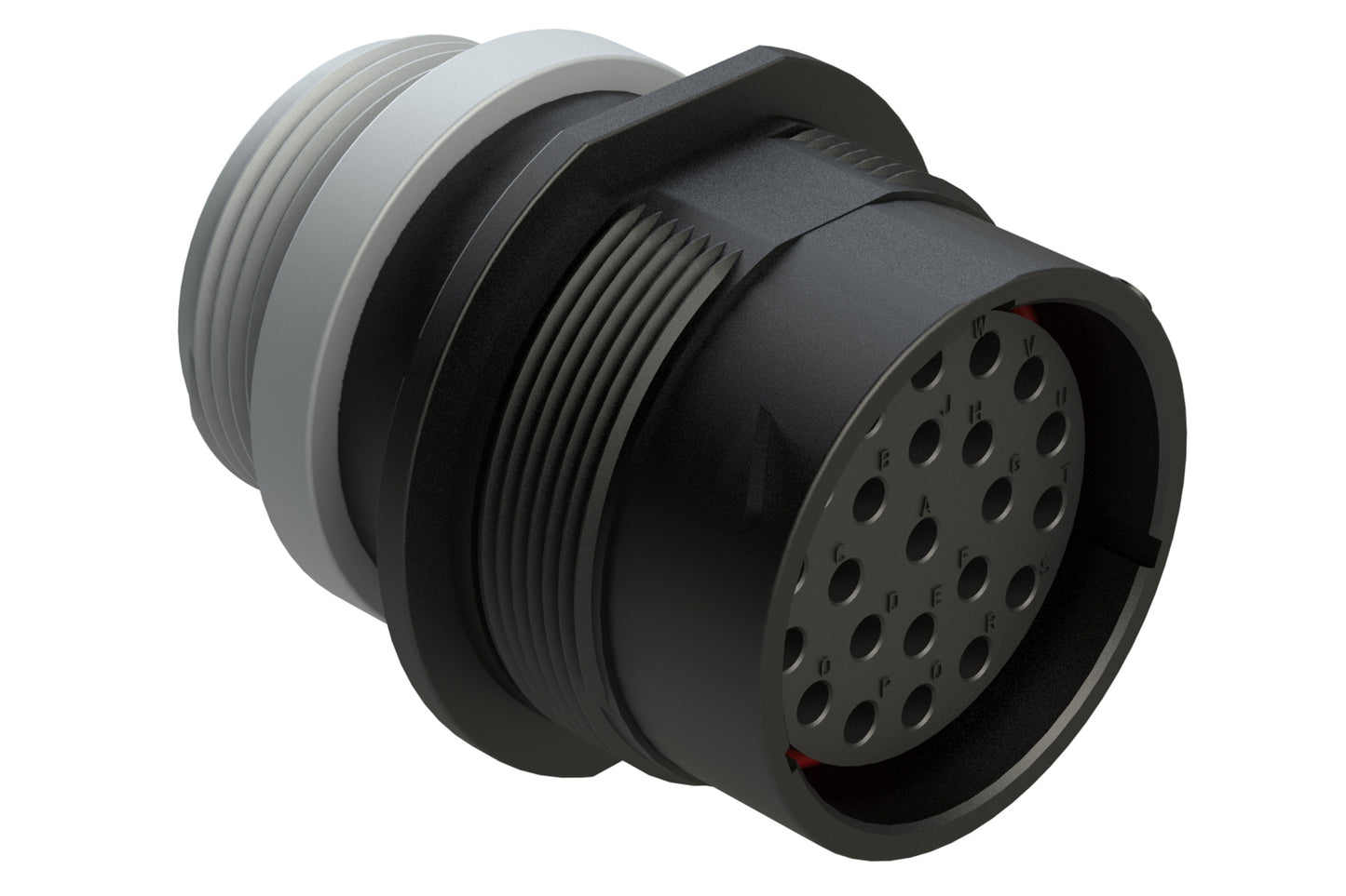 AHDP04-24-23ST-STA 23 Position Receptacle, Socket, Shell Size 24, Thin Diameter Seal (Grey Adapter), Small Thread Adapter. HDP24-24-23ST-L015