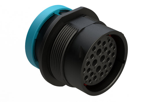 AHDP04-24-29SR-BRA 29 Position Receptacle, Socket, Shell Size 24, Reduced Diameter Seal (Blue Adapter), Backshell Ring Adapter. HDP24-24-29SE-L017