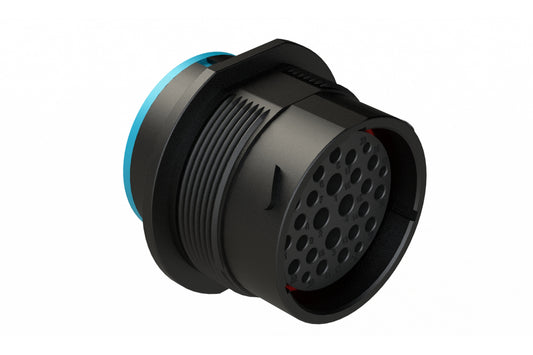 AHDP04-24-29SR-SRA 29 Position Receptacle, Socket, Shell Size 24, Reduced Diameter Seal (Blue Adapter), Smooth Ring Adapter, Dustcap Included. HDP24-24-29SE