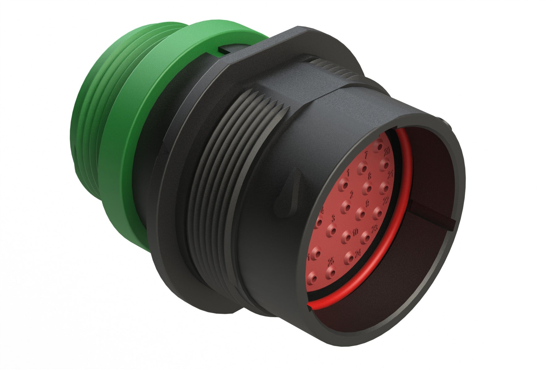 AHDP04-24-33PN-STA 33 Position Receptacle, Shell Size 24, Pin, Plastic ...