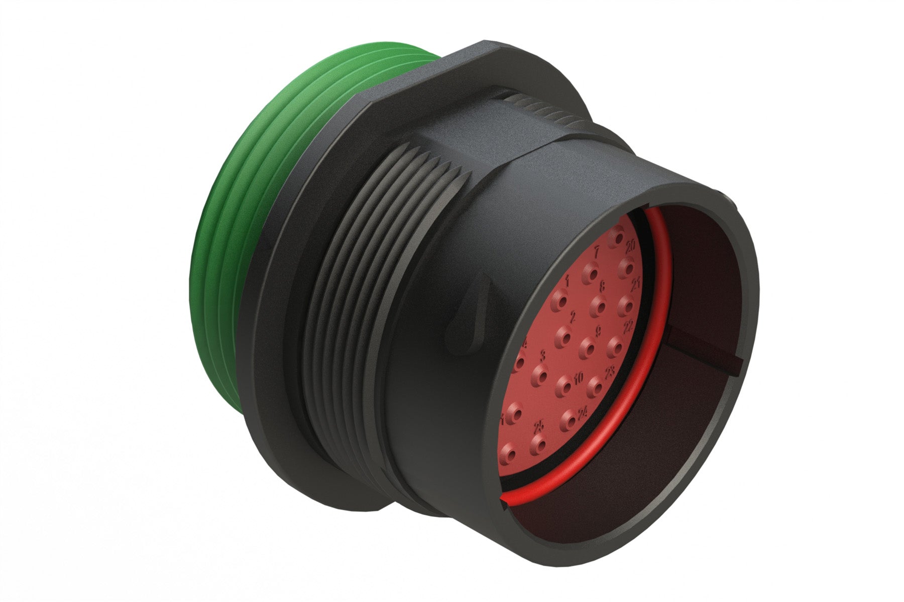 AHDP04-24-33PN-WTA 33 Position Receptacle, Shell Size 24, Pin, Plastic ...