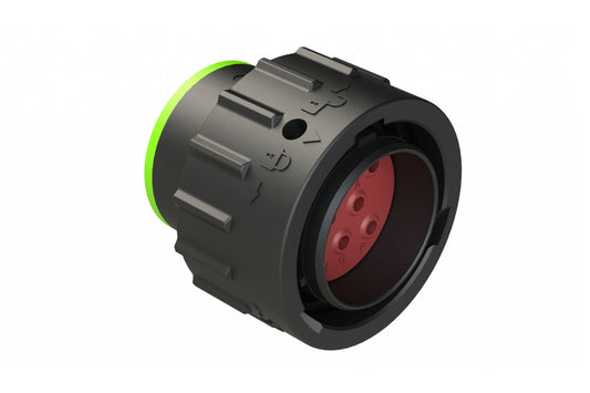 AHDP06-18-08PN-SRA 8 Position Plug, Pin, Shell Size 18, Normal Diameter Seal (Green Adapter), Smooth Ring Adapter. HDP26-18-8PN