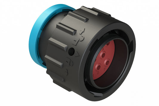 AHDP06-18-08PR-BRA 8 Position Plug, Pin, Shell Size 18, Reduced Diameter Seal (Blue Adapter), Backshell Ring Adapter. HDP26-18-8PE-L017