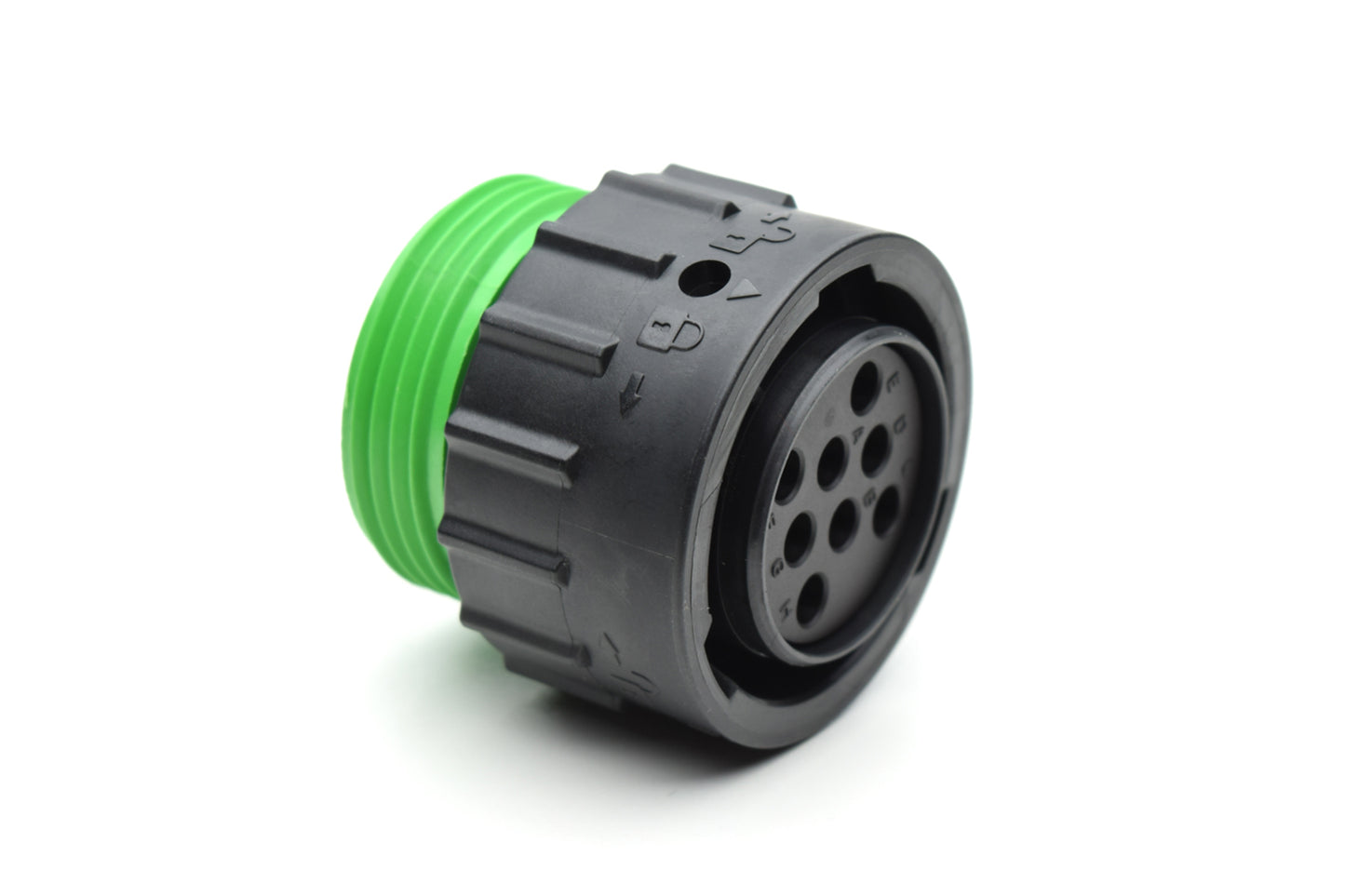 AHDP04-18-08SN-WTA 8 Position Receptacle, Socket, Shell Size 18, Normal Diameter Seal (Green Adapter), Wide Thread Adapter. HDP24-18-8SN-L024
