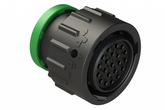 AHDP06-18-21SN-BRA 21 Position Plug, Socket, Shell Size 18, Normal Diameter Seal (Green Adapter), Backshell Ring Adapter. HDP26-18-21SN-L017