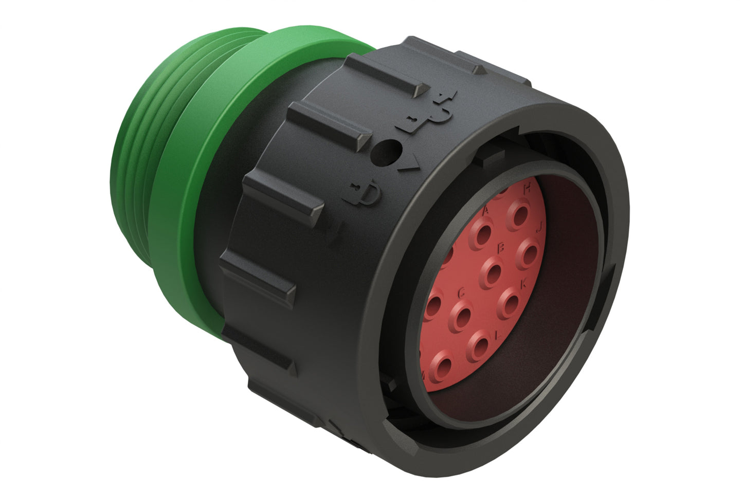 AHDP06-24-16PN-STA 16 Position Plug, Pin, Shell Size 24, Normal Diameter Seal (Green Adapter), Small Thread Adapter. HDP26-24-16PN-L015