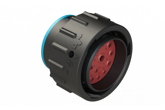 AHDP06-24-18PR-SRA 18 Position Plug, Pin, Shell Size 24, Reduced Diameter Seal (Blue Adapter), Smooth Ring Adapter. HDP26-24-18PE