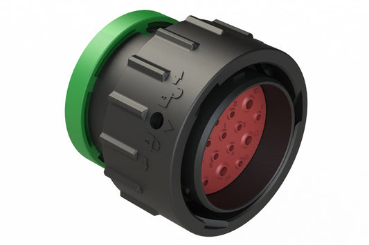 AHDP06-24-19PN-BRA 19 Position Plug, Pin, Shell Size 24, Normal Diameter Seal (Green Adapter), Backshell Ring Adapter. HDP26-24-19PN-L017