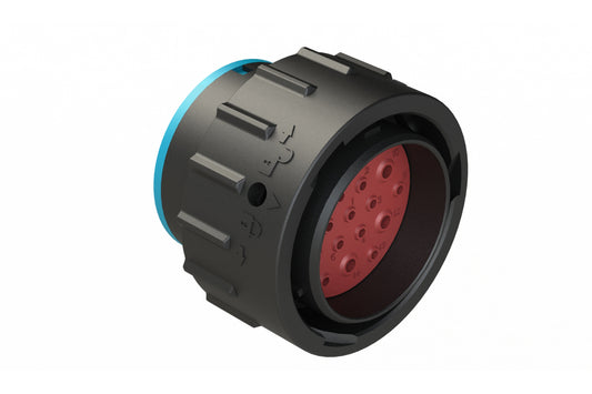 AHDP06-24-19PR-SRA 19 Position Plug, Pin, Shell Size 24, Reduced Diameter Seal (Blue Adapter), Smooth Ring Adapter. HDP26-24-19PE