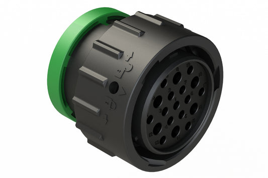 AHDP06-24-19SN-BRA 19 Position Plug, Socket, Shell Size 24, Normal Diameter Seal (Green Adapter), Backshell Ring Adapter. HDP26-24-19SN-L017