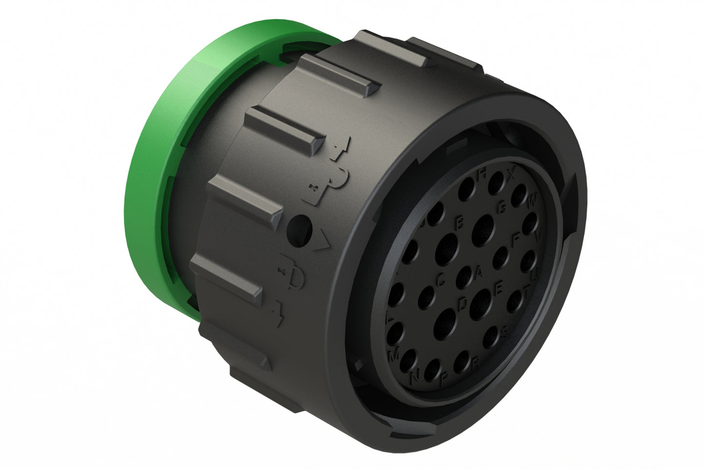 AHDP06-24-21SN-BRA 21 Position Plug, Socket, Shell Size 24, Normal Diameter Seal (Green Adapter), Backshell Ring Adapter. HDP26-24-21SN-L017
