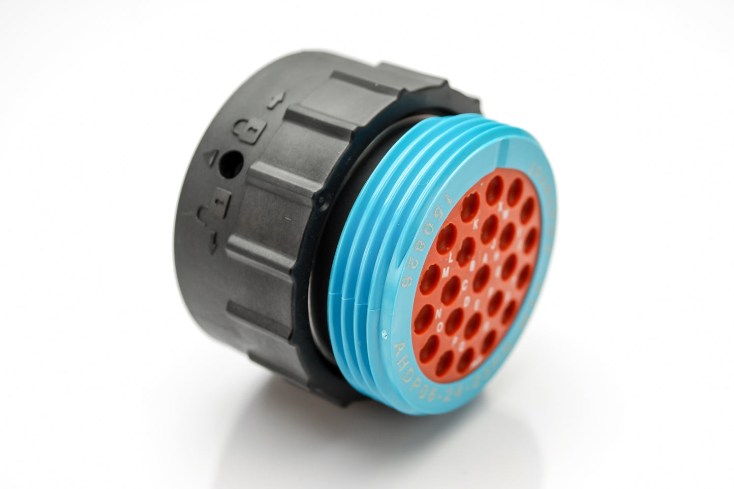 AHDP06-24-23PR-WTA 23 Position Plug, Pin, Shell Size 24, Reduced Diameter Seal (Blue Adapter), Wide Thread Adapter. HDP26-24-23PE-L024