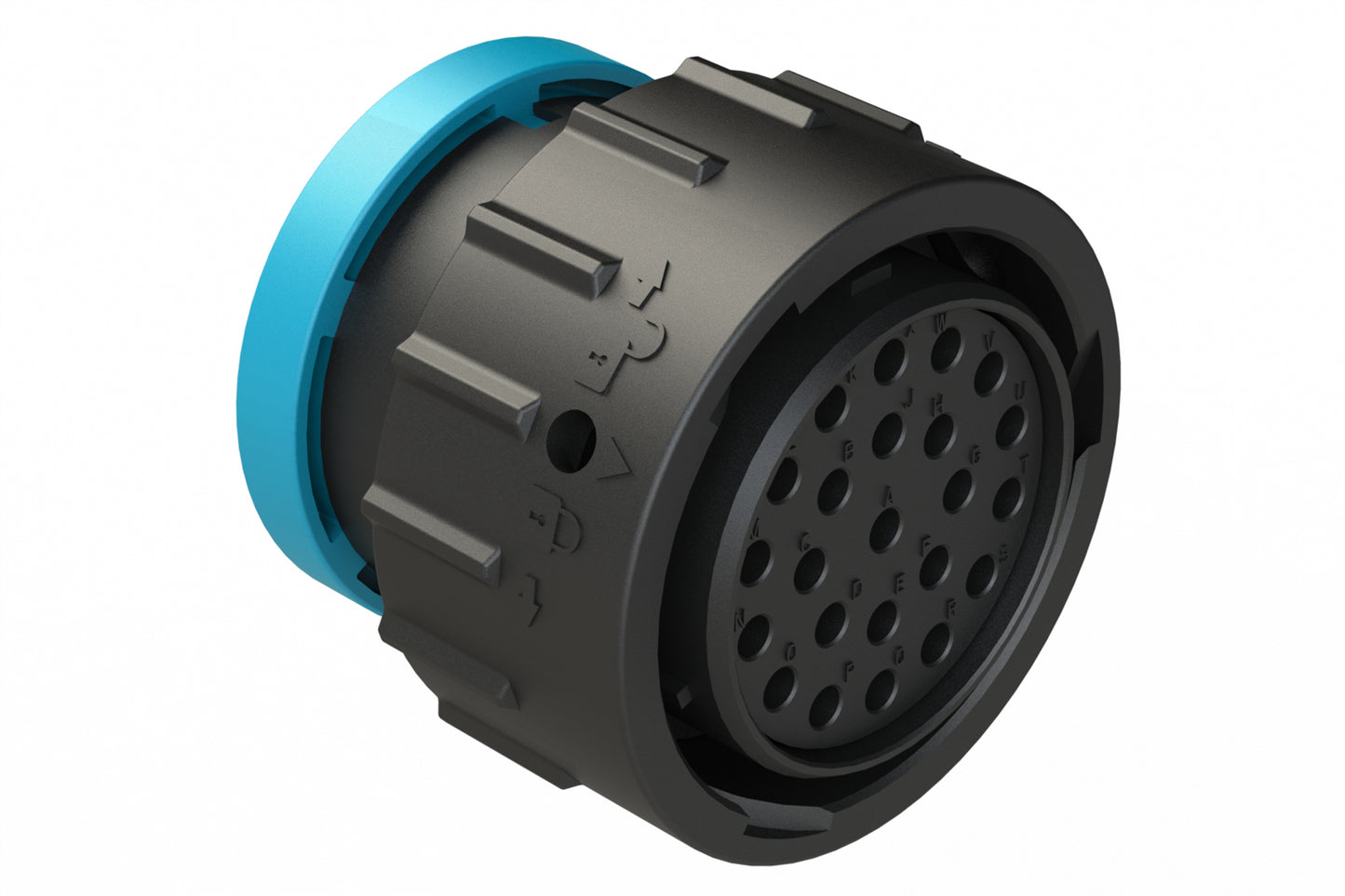 AHDP06-24-23SR-BRA 23 Position Plug, Socket, Shell Size 24, Reduced Diameter Seal (Blue Adapter), Backshell Ring Adapter. HDP26-24-23SE-L017