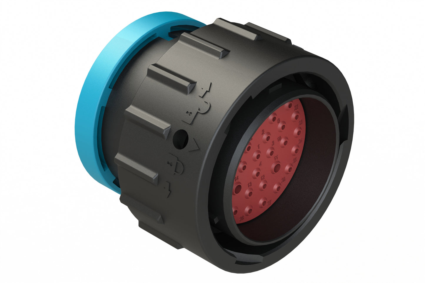 AHDP06-24-35PR-BRA 35 Position Plug, Pin, Shell Size 24, Reduced Diameter Seal (Blue Adapter), Backshell Ring Adapter. HDP26-24-35PE-L017