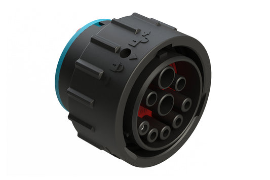 AHDP06-24-91SR-SRA 9 Position ISOBUS Plug, Socket, Shell Size 24, Reduced Diameter Seal (Blue Adapter), Smooth Ring Adapter. HDP26-24-91SE