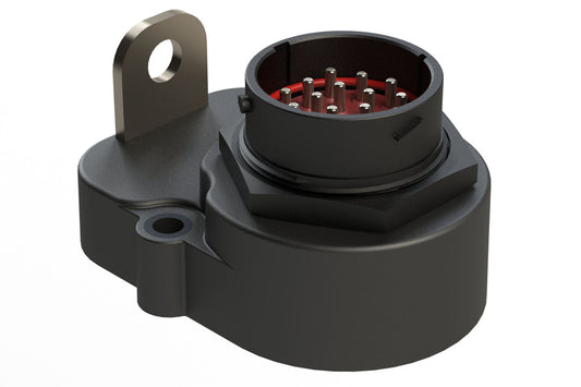 AHDPHB04-24-16P-BLK-CN 16 Position Receptacle, Shell Size 24, Bussed, Potted, Black
