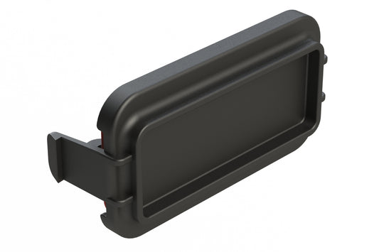 AIPXE-23X325BP-01 Blank Header Plate, Snap-In Interface, Black, thermoplastic.  Use with Armor IPX™ PCB Small Enclosures