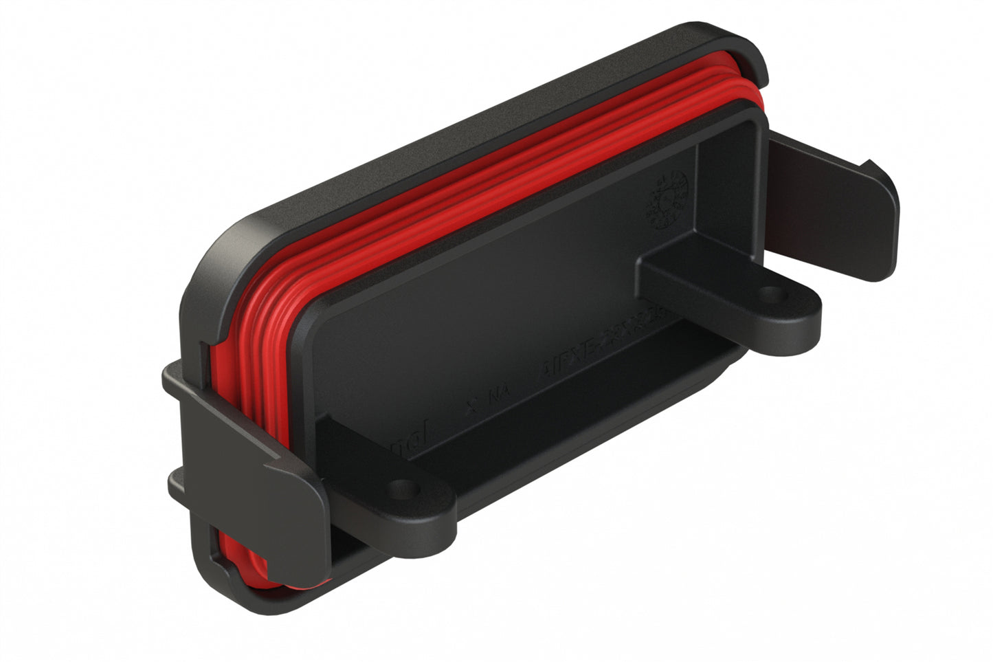 AIPXE-23X325BP-01 Blank Header Plate, Snap-In Interface, Black, thermoplastic.  Use with Armor IPX™ PCB Small Enclosures
