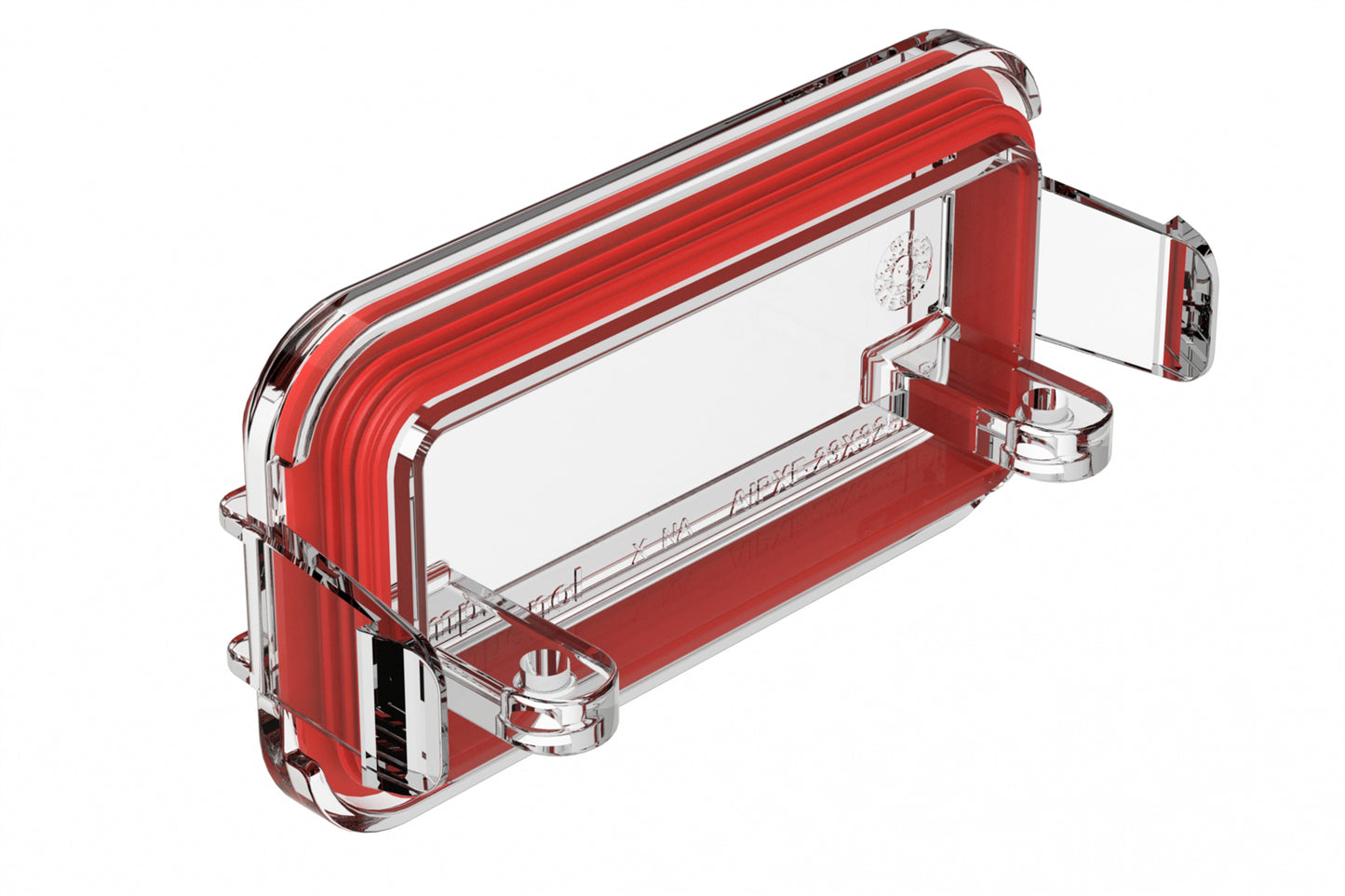 AIPXE-23X325BP-E017 Blank Header Plate, Snap-In Interface, Clear, Natural Polycarbonate.  Use with Armor IPX™ PCB Small Enclosures