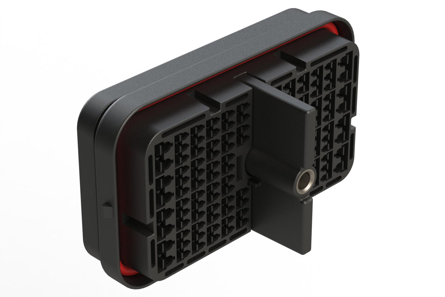 ARB12-128PCR-L018 128 Position Receptacle, Pin, Threaded Insert, Reduced Diameter Seal, Keyed C, Black