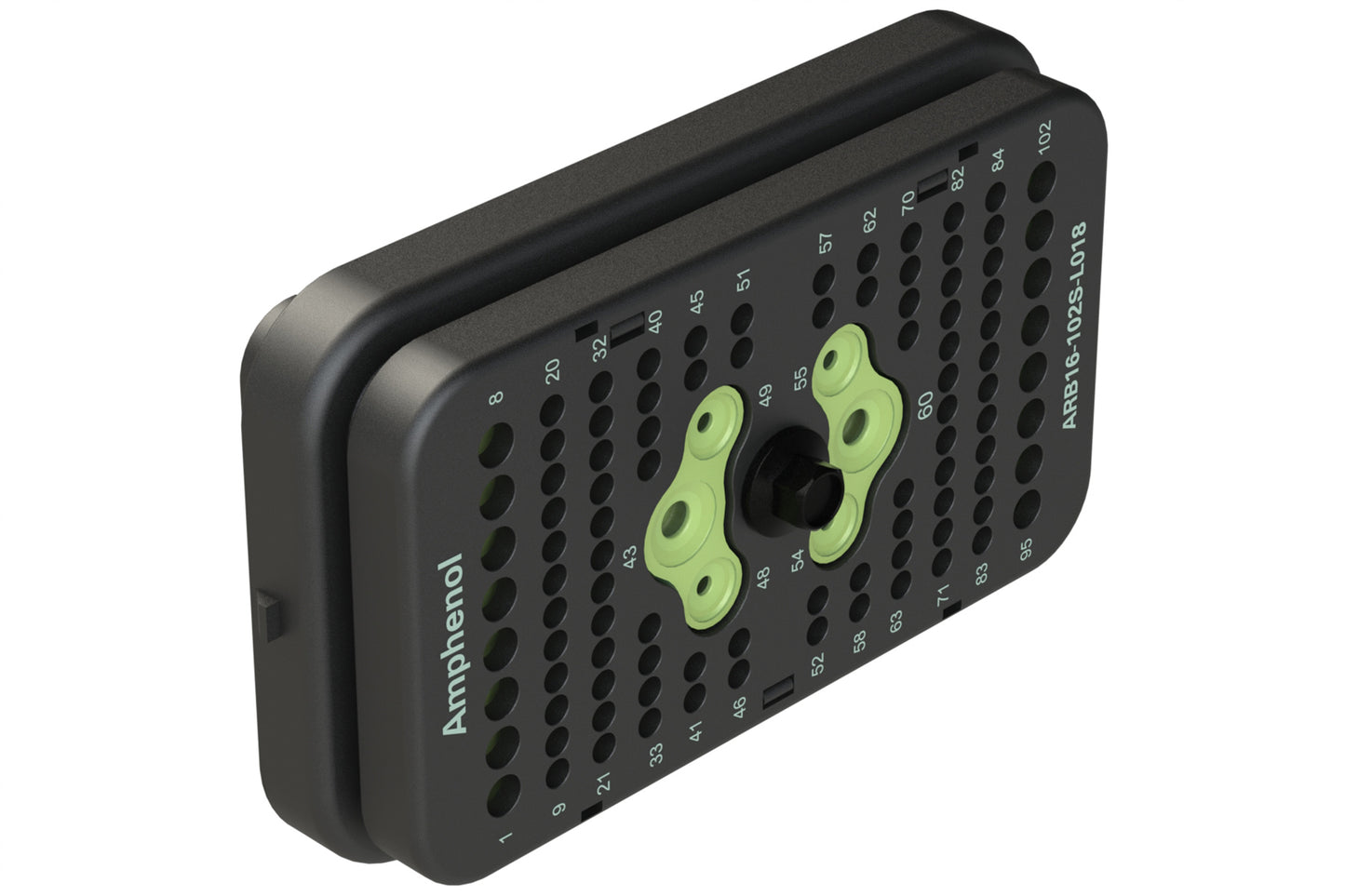 ARB16-102SAR-L018 102 Position Plug, Reduced Diameter Seal, Keyed A, Black. DRB16-102SAE-L018