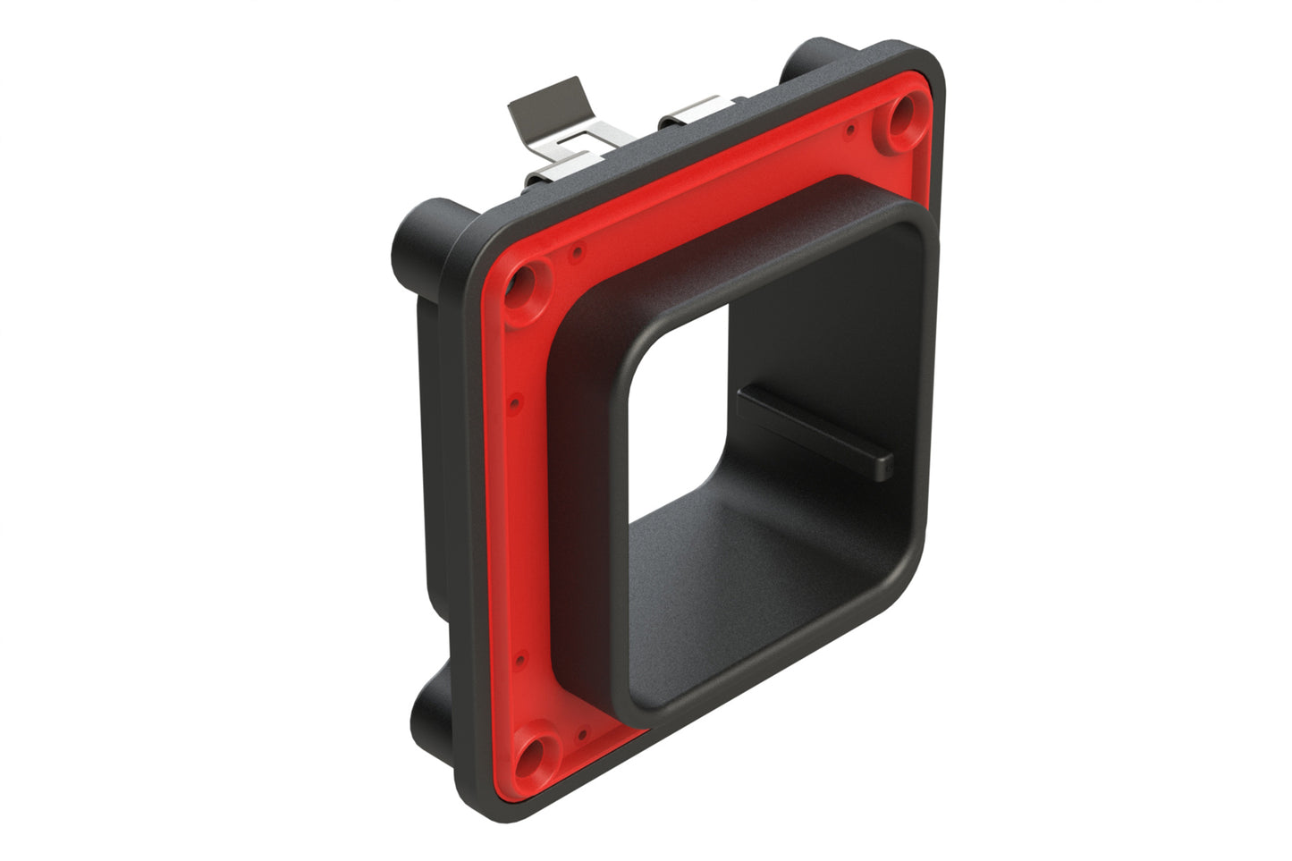 ARBF-2D Interface Flange for 48, 60 Position Receptacles, Keyed D, Black. DRBF-2D