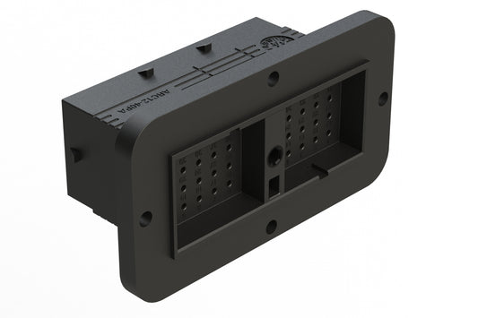 ARC12-40PAR 40 Position Receptacle, Pin Contact, Size 16, Threaded Insert for Jackscrew, Keyed A, Flanged, Reduced Diameter Rear Seal, Dustcap included. DRC12-40PAE