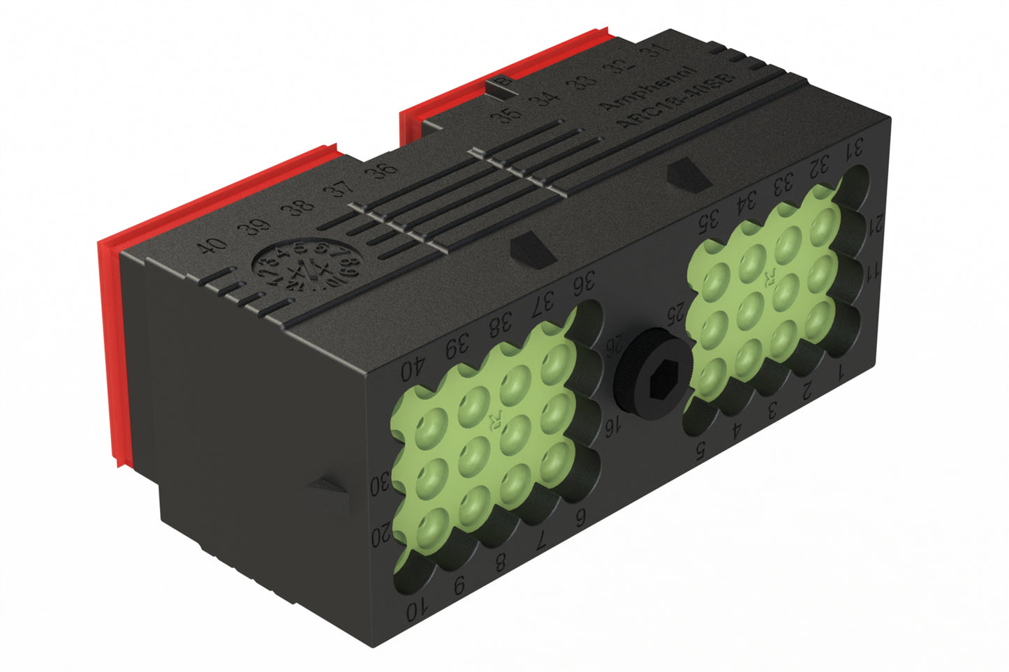 ARC18-40SBR-P013 40 Position Plug, Socket Contact, Size 16, Jackscrew, Bonded Front Seal, Keyed B, Reduced Diameter Rear Seal. DRC18-40SBE-P013