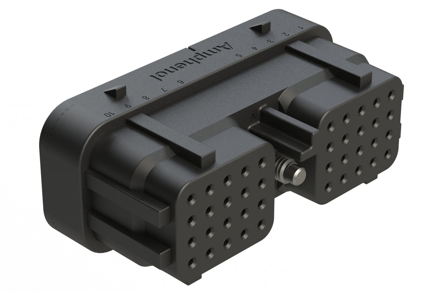 ARC26-40SA 40 Position Plug, Size 20 Socket Contacts, Jackscrew, Bonded Front Seal, Keyed A, Black. DRC26-40SA