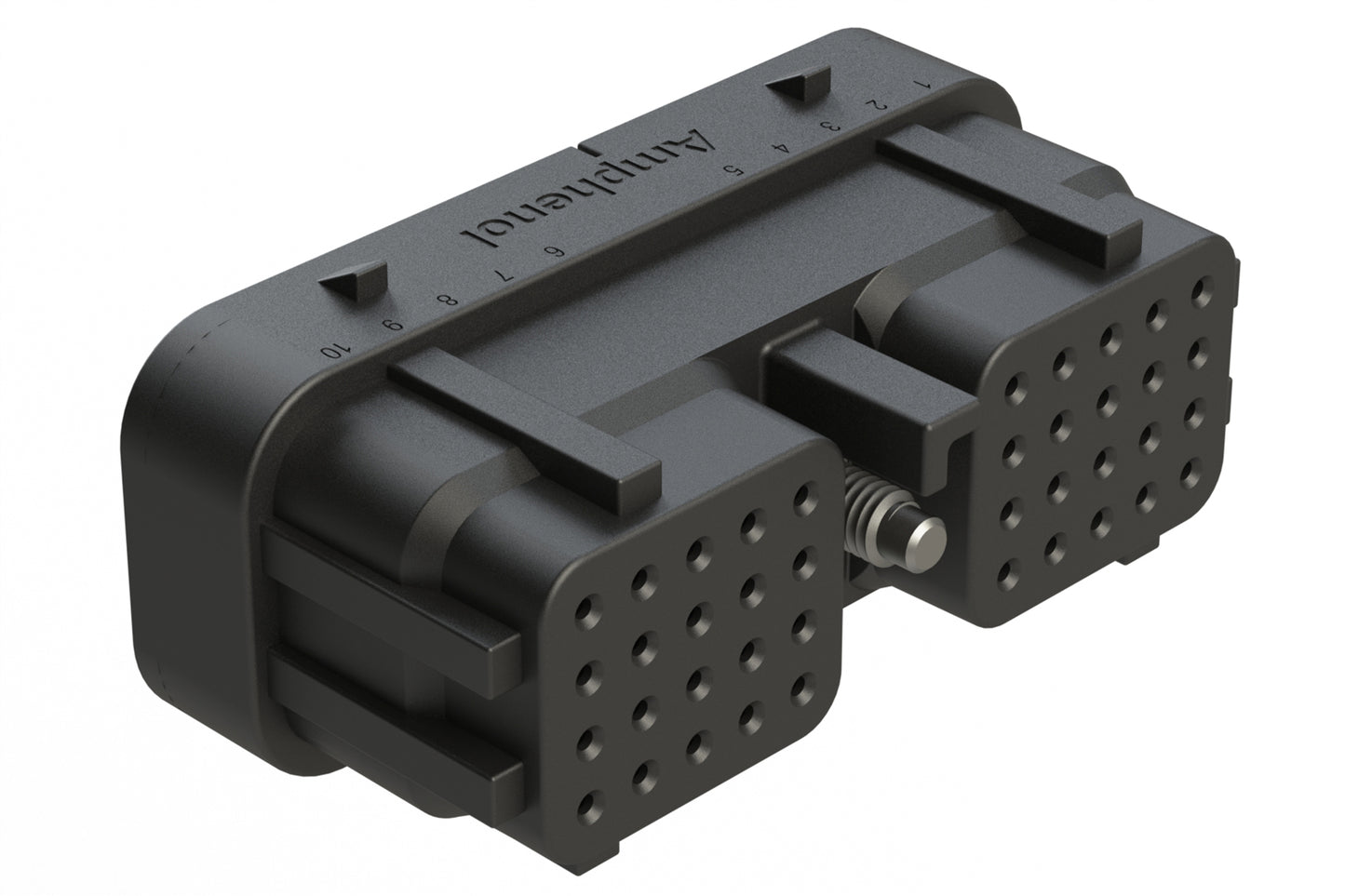 ARC26-40SC 40 Position Plug, Size 20 Socket Contacts, Jackscrew, Bonded Front Seal, Keyed C, Black. DRC26-40SC