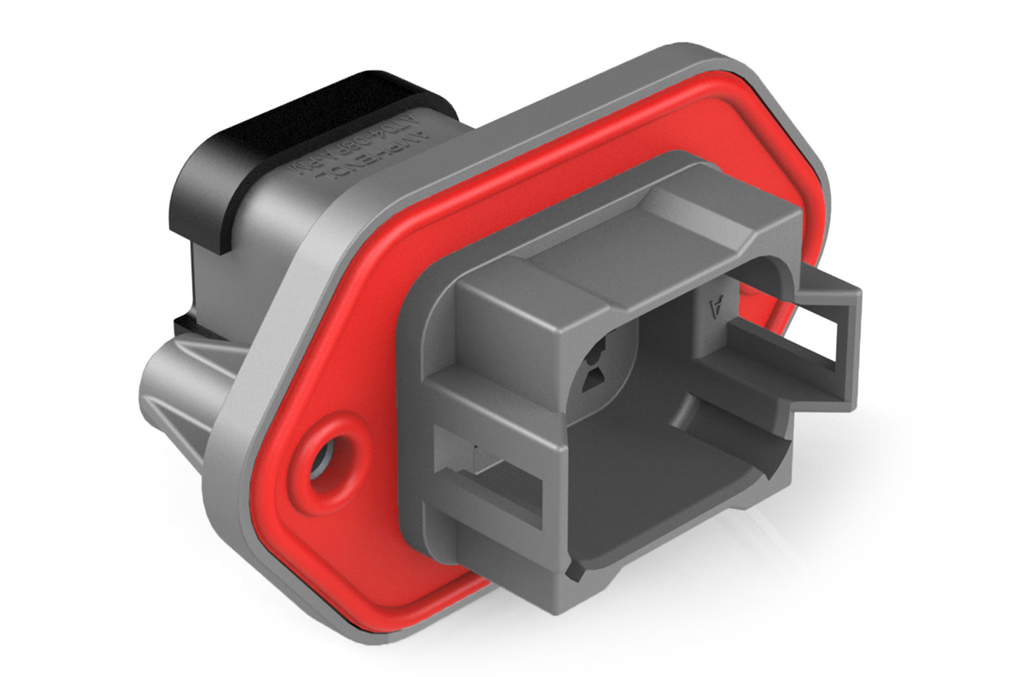 AT04-08PA-PM14 8 Position Receptacle, Pin, Nickel, Panel Mount, Self-Threading, Reduced Diameter Seal, Cap, Keyed A
