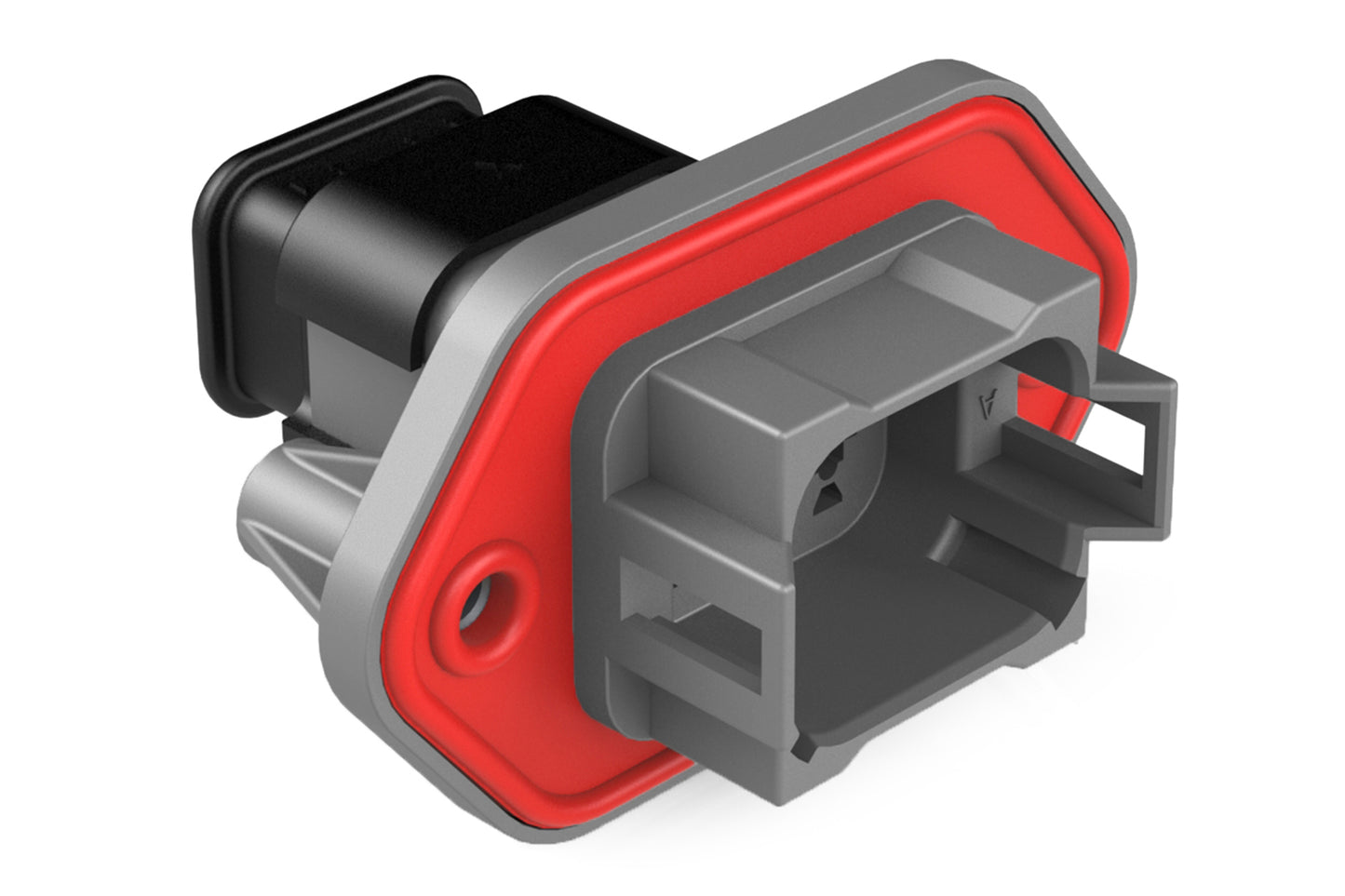 AT04-08PA-PM15 8 Position Receptacle, Pin, Panel Mount, Key A, Self-Threading, Strain Relief
