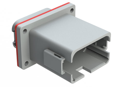 AT04-12PA-PM02-EC01 12 Position Receptacle, Panel Mount, Reduced Diameter, Keyed A, End Cap
