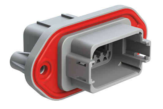AT04-12PA-PM11 12 Position Receptacle, Pin, Nickel, Panel Mount, Self-Threading, Keyed A